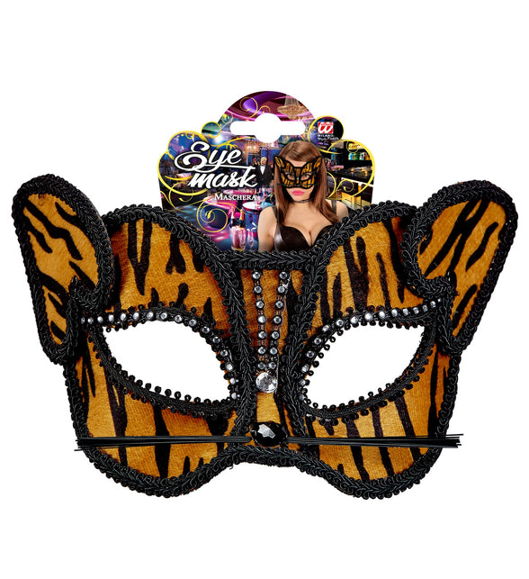 Widmann SRL Tijgermasker met steentjes