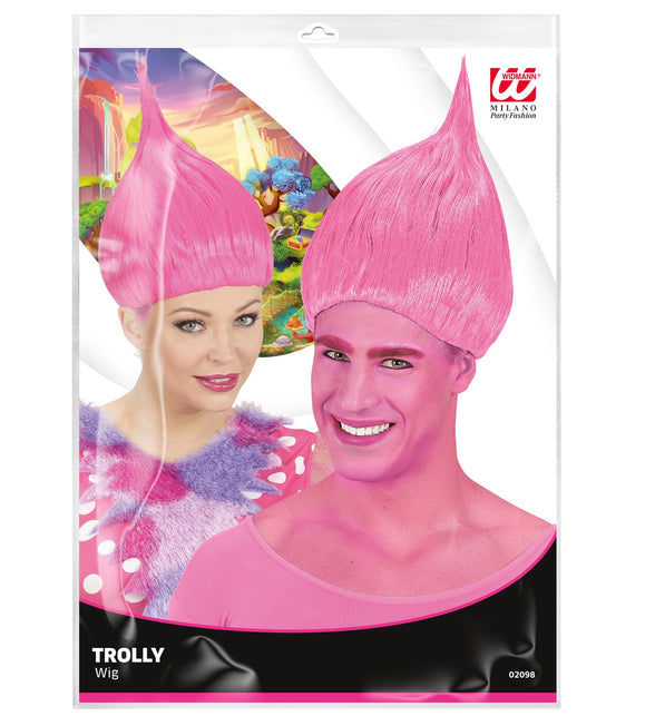 Widmann SRL Trollen pruik roze