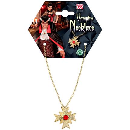 Widmann SRL Vampier ketting goud kruis