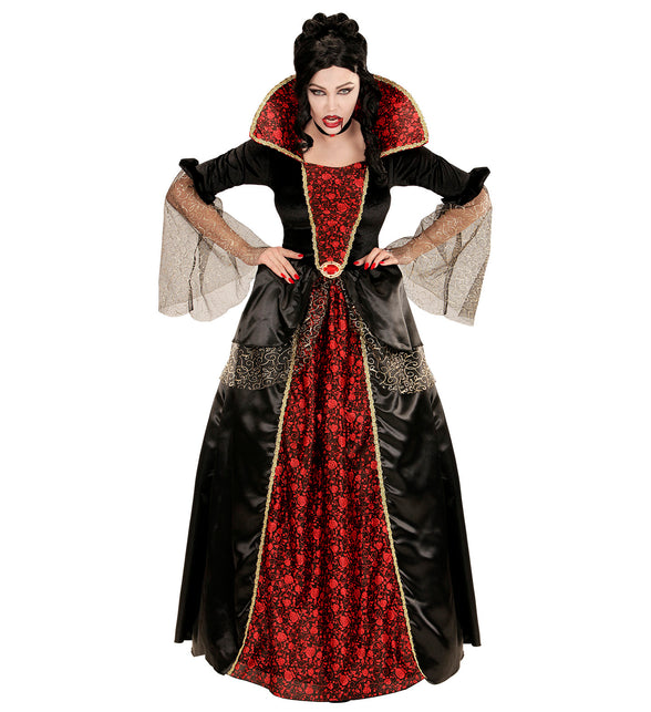 Widmann SRL Vampieren jurk zwart rood creepy