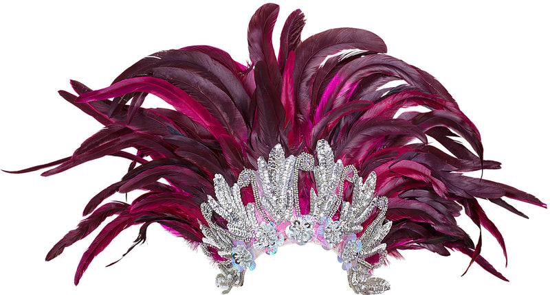 Widmann SRL Venetiaans veren masker zilver