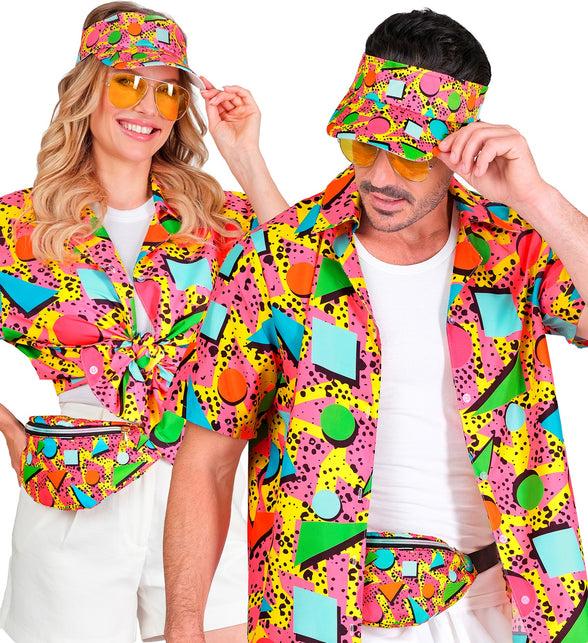 Widmann SRL Verkleedset Jaren 80 funky fashion roze