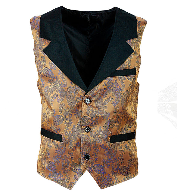 Widmann SRL Vest bruin vintage steampunk