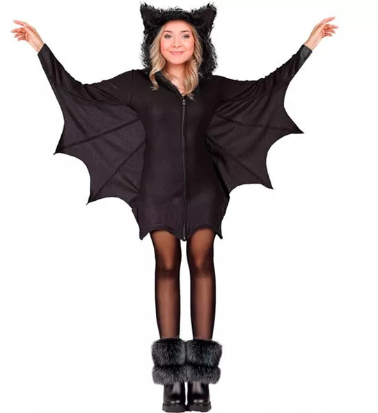 Widmann SRL Vleermuis jurk met capuchon Milan volwassenen