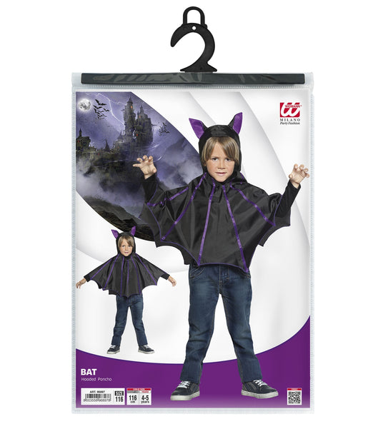 Widmann SRL Vleermuis poncho kind