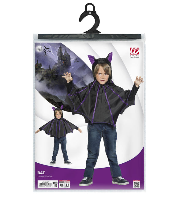 Widmann SRL Vleermuis poncho kind
