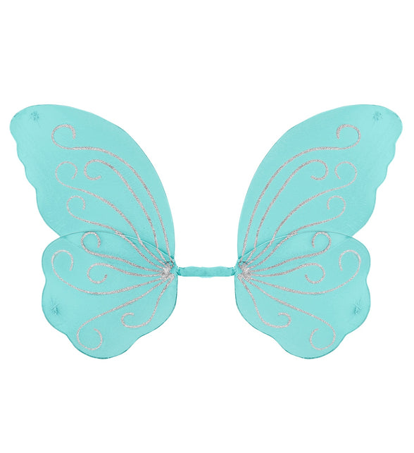 Widmann SRL Vlindervleugels glitter blauw
