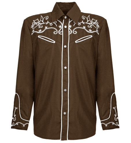 Widmann SRL Western cowboy shirt bruin Ringo