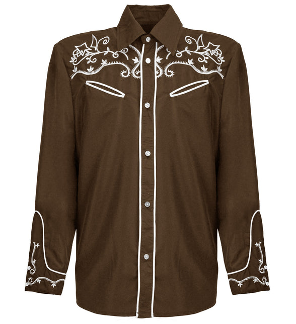 Widmann SRL Western cowboy shirt bruin Ringo