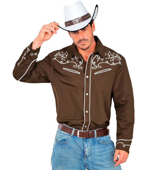 Widmann SRL Western cowboy shirt bruin Ringo