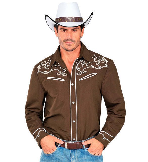 Widmann SRL Western cowboy shirt bruin Ringo