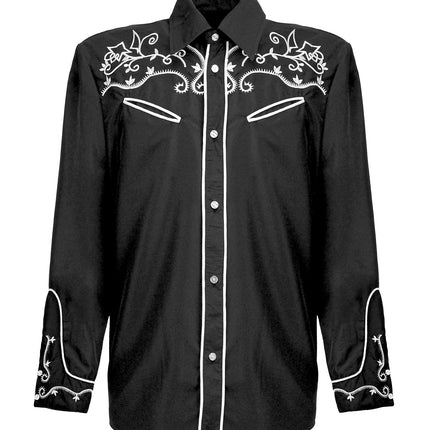 Widmann SRL Western cowboy shirt zwart Ringo
