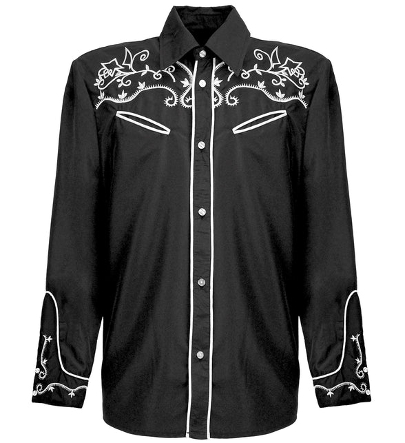 Widmann SRL Western cowboy shirt zwart Ringo