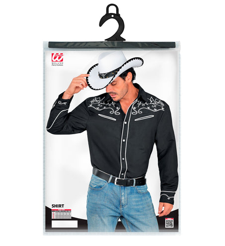 Widmann SRL Western cowboy shirt zwart Ringo