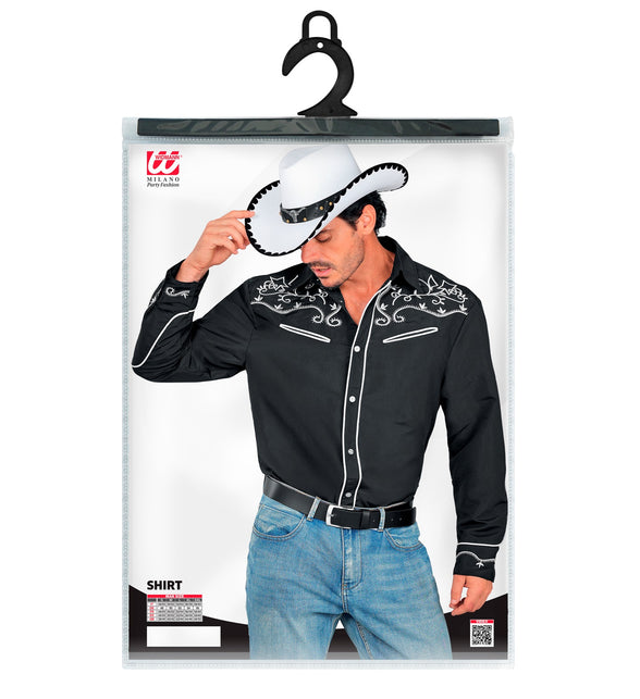 Widmann SRL Western cowboy shirt zwart Ringo