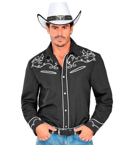 Widmann SRL Western cowboy shirt zwart Ringo