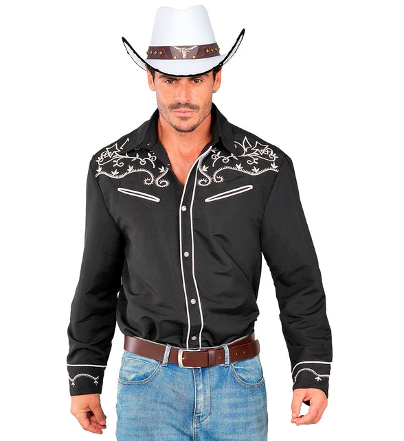 Widmann SRL Western cowboy shirt zwart Ringo