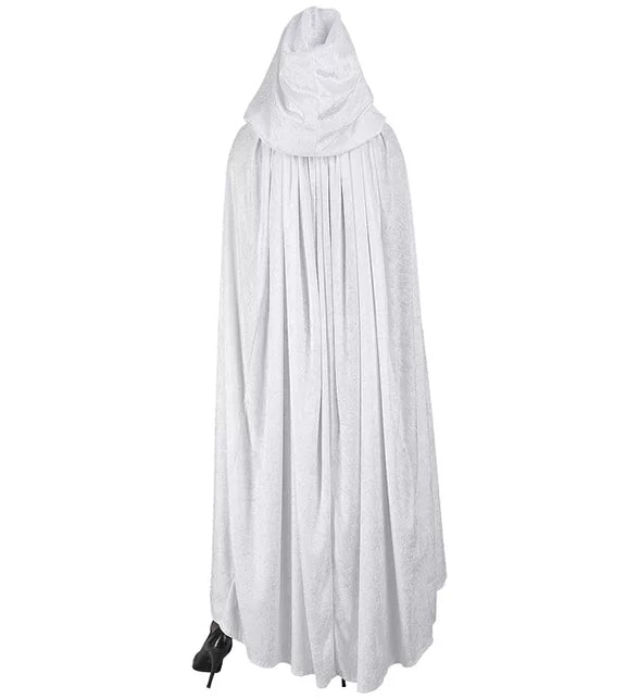 Widmann SRL Wit fluwelen cape met kap 140cm Bente