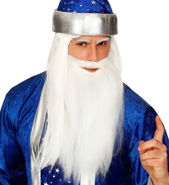 Widmann SRL Witte kabouterbaard met snor lang