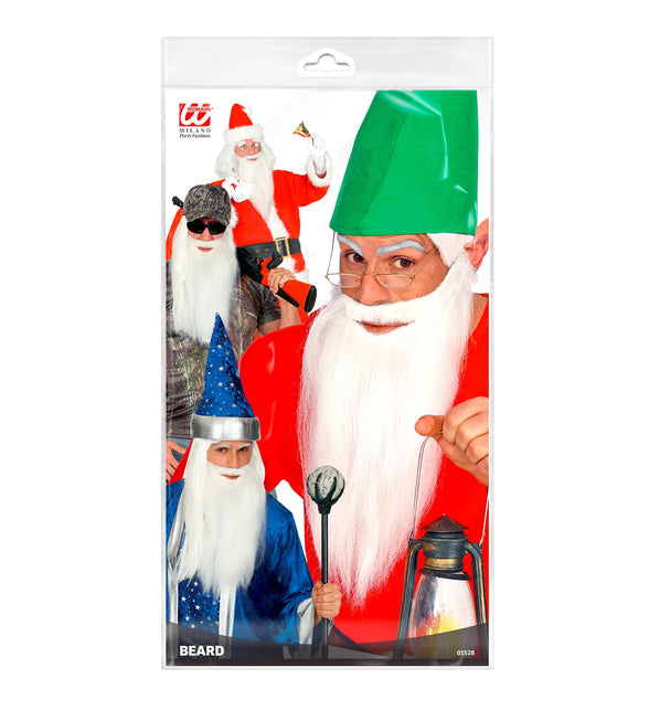 Widmann SRL Witte kabouterbaard met snor lang