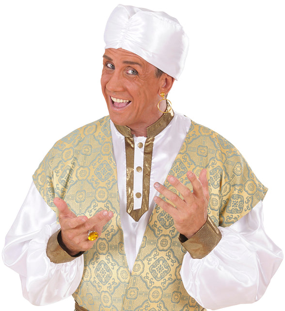 Widmann SRL Witte tulband satijn