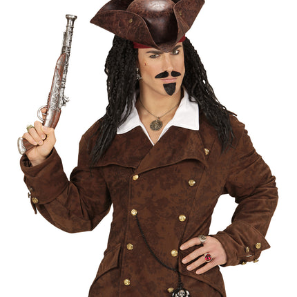 Widmann SRL Zakhorloge met ketting en doodskop