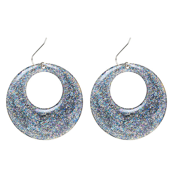Widmann SRL Zilveren glitter oorringen