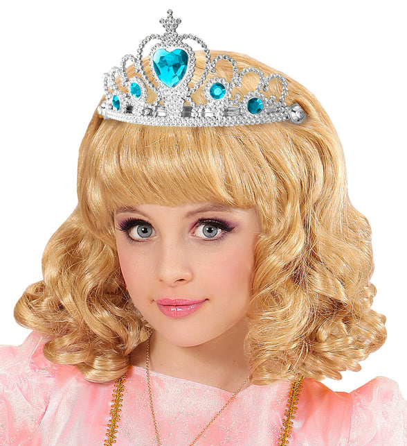 Widmann SRL Zilveren tiara met turquoise steentjes