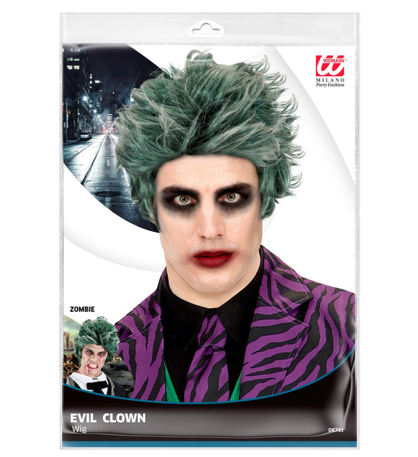 Widmann SRL Zombie Dracula pruik groen