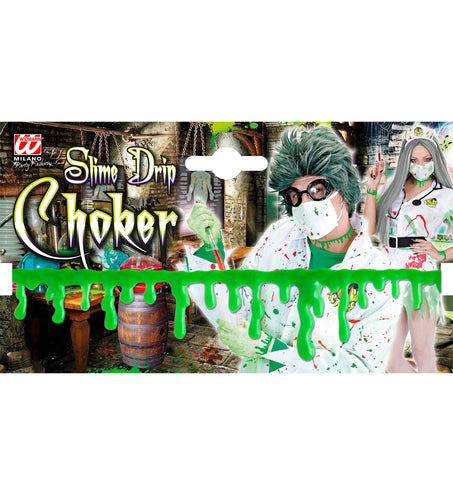 Widmann SRL Zombie ketting groen slijm druppels