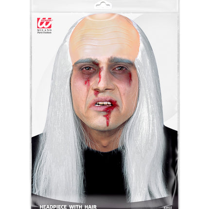 Widmann SRL Zombie pruik kale kop vleespet