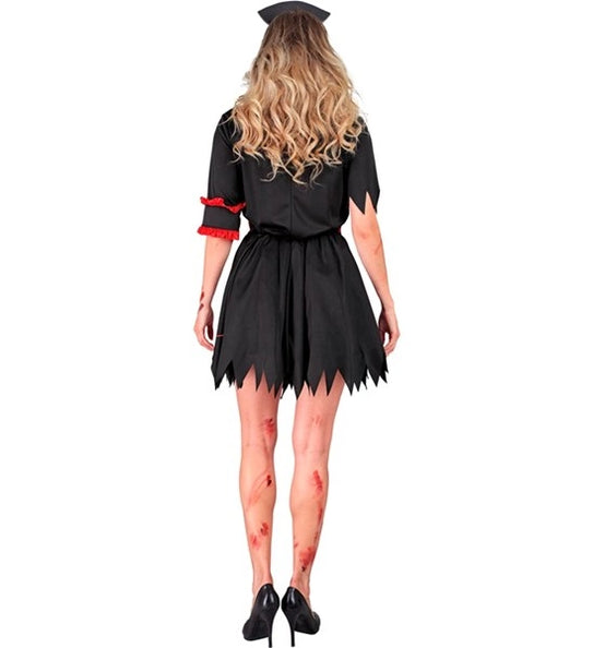 Widmann SRL Zombie verpleegster zwart kostuum Evi dames
