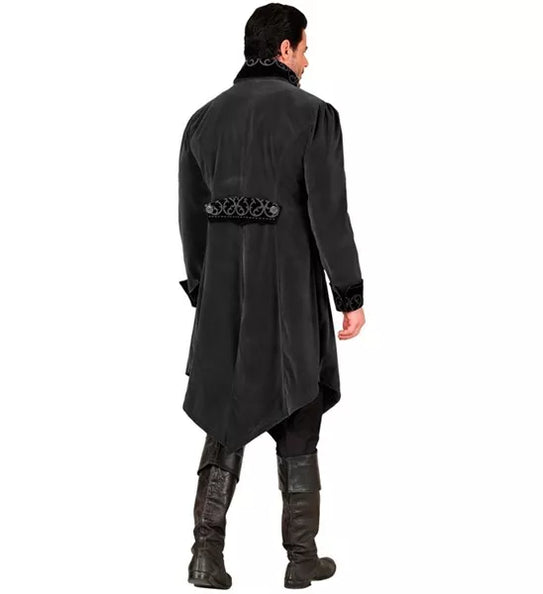 Widmann SRL Zwart fluwelen gothic jas heren Julia