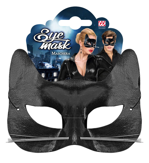 Widmann SRL Zwart katten oogmasker