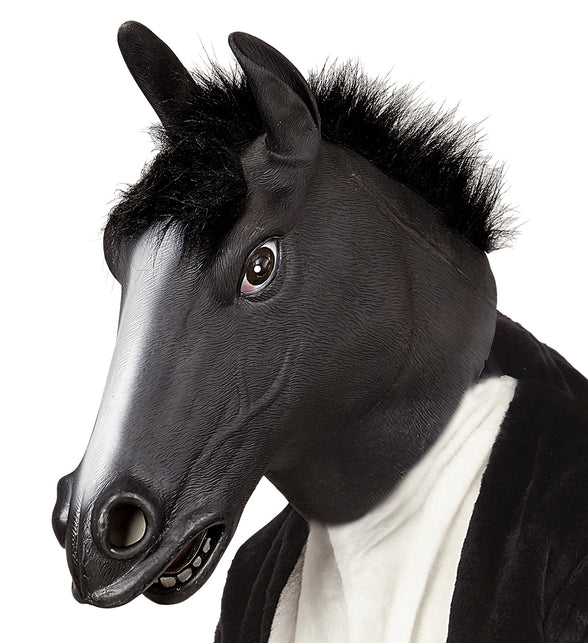 Widmann SRL Zwart paarden masker voor party's