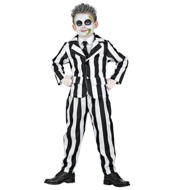 Widmann SRL Zwart wit gestreept kostuum kinderen
