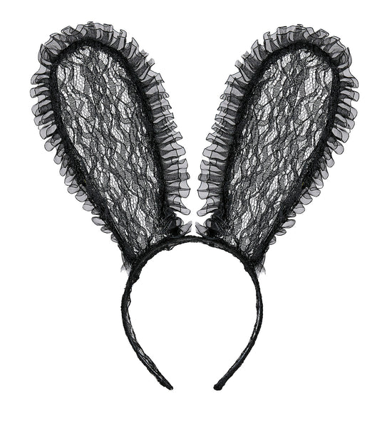 Widmann SRL Zwarte bunny oren kant