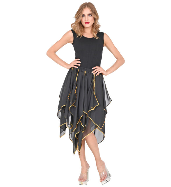 Widmann SRL Zwarte chiffon rok