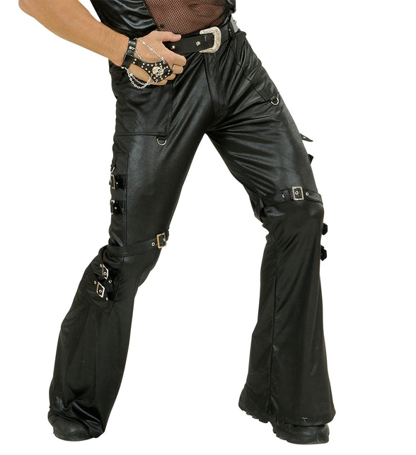 Widmann SRL Zwarte lederlook broek Max