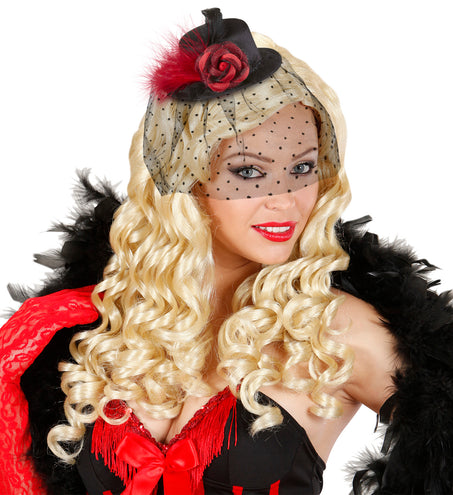 Widmann SRL Zwarte mini hoed met sluier