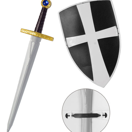 Widmann SRL Zwarte ridder zwaard en schild