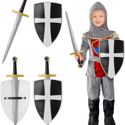 Widmann SRL Zwarte ridder zwaard en schild