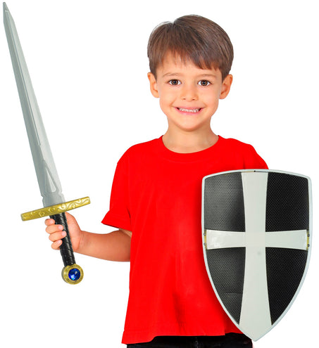 Widmann SRL Zwarte ridder zwaard en schild