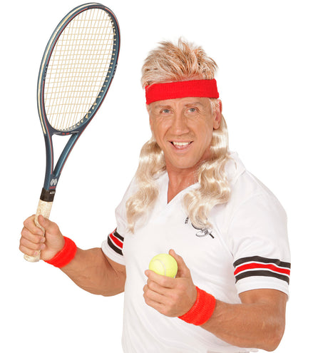 Widmann SRL Zweetband rood met blond haar