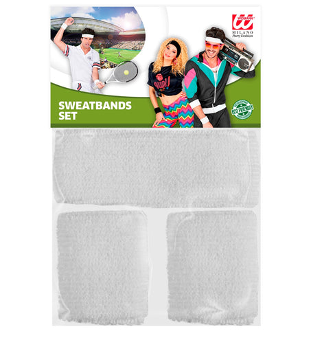 Widmann SRL Zweetbanden set wit