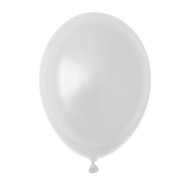 Witte latex ballon van 30 cm, rond model in effen wit voor feest en bruiloft