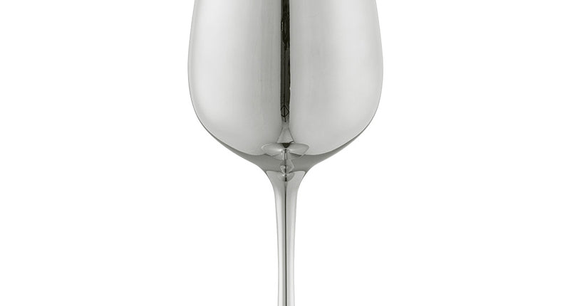 Zilveren wijnbeker Glamour van kunststof, hoogglans kelk op slanke steel met ronde voet, 45 cl