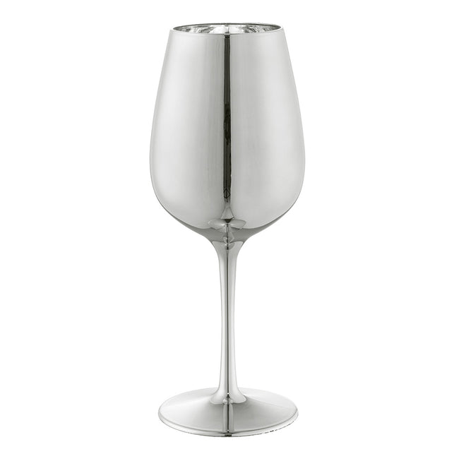 Zilveren wijnbeker Glamour van kunststof, hoogglans kelk op slanke steel met ronde voet, 45 cl