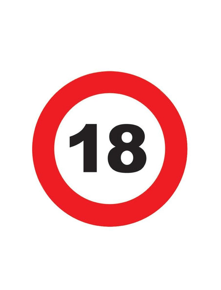 e-carnavalskleding-SYK 18 jaar verkeersbord bierviltjes