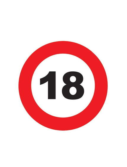e-carnavalskleding-SYK 18 jaar verkeersbord bierviltjes